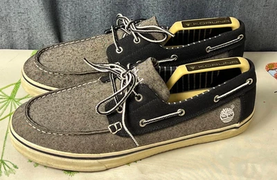 Timberland Talla US 9.5M Earthkeepers Gris Negro Lona Barco Zapatos 6537R Informales Foto 1 de 4