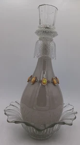 Selten! Unikat! Vintage 50er Jahre Weihwasser Deko Glas Aufnahme fast 2 Fuß - Bild 1 von 5