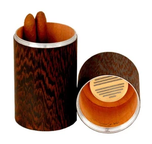 Brizard and Co Cylindrical Desk Humidor Wenge  10-15 ct  NIB - Picture 1 of 1