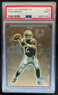 2001 Upper Deck Rookie F/X Tom Brady #54 Patriots PSA 9 Foto 1 de 2