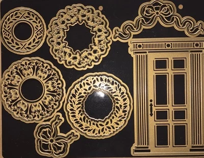 Rare Anna Griffin CHRISTMAS WREATH Door Swag Bows Dies Holiday Home - Image 1 of 3