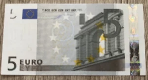 BANCONOTA 5 EURO 2002 - FUORI CORSO - FDS - Foto 1 di 2