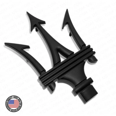 Maserati Ghibli Quattroporte Levante Front Grille Logo Emblem Badge Black Sport - Image 1 of 4