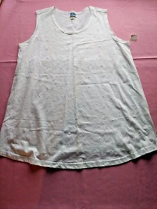 BABY AND ME WEISSES TANKTOP STICKEREI GRÖSSE XL NEU MIT ETIKETT BAUMWOLLE POLYWÄSCHE KALT HERGESTELLT IN DEN USA - Bild 1 von 5