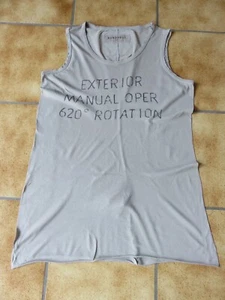 Rundholz DIP,Top,Shirt,Zwischenteil,Tunika,Gr.XL,leicht,Seidengrau,Lagenlook - Bild 1 von 7