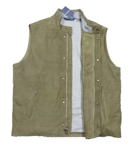 Peter Millar Men's Loden Green Crown Crafted Vantage Suede Vest $1495 - Picture 1 of 10