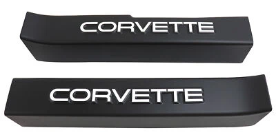 Door Sill Guards W/Corvette Logo - Black for 1990-1996 C4 Corvette - Image 1 of 4