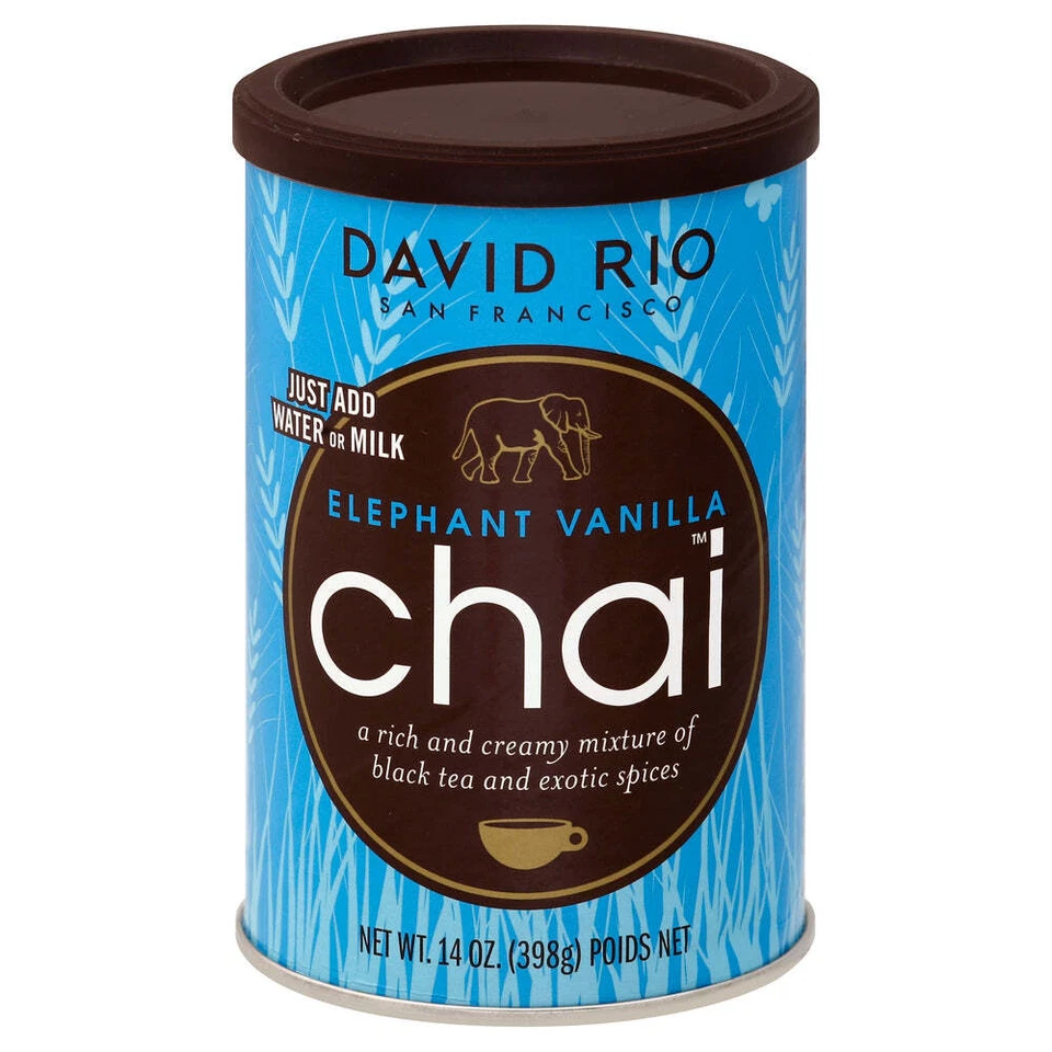 David Rio Elephant Vanilla Chai 14oz 2 Canisters
