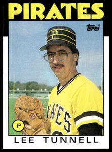 1986 Topps #161 Lee Tunnell Pittsburgh Pirates Baseball - Picture 1 of 2
