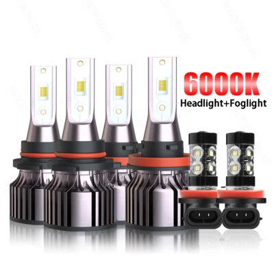 For Mazda CX-5 CX-9 2013-2016 6x LED Headlight Fog Light Bulbs Combo Kit 6000K - Image 1 of 4