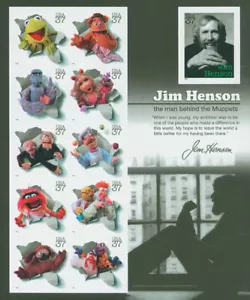 Jim Henson Sheet of 10 - USPS 37 cent Stamps - Scott #3944 - Picture 1 of 1