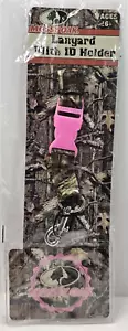 Mossy Oak Lanyard With ID Holder Camo with Pink Accents - NIP - Picture 1 of 5