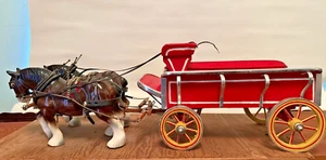 Carro de comerciantes Beswick 2 tirado por caballos por John L Black de Belleville años 1900 - Imagen 1 de 8
