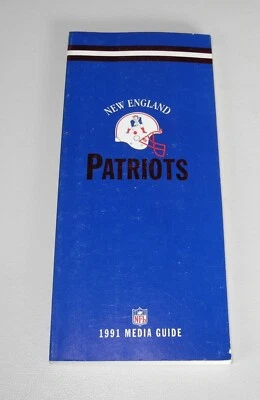 1991 Football New England Patriots Pre-Season Fact Media Guide Roster Program - Image 1 of 2