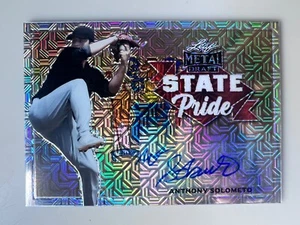 2021 Anthony Solometo RC Leaf Metal Draft State Pride Silver Mojo SP-AS1 Auto - Bild 1 von 2