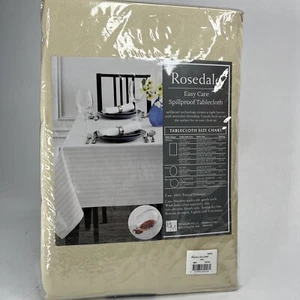 Roesdale Auslaufsicher Tischdecke 70" Rund Beige - Bild 1 von 7