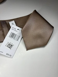 CALVIN KLEIN Tie Solid Brown tie NEW (with tags) NWT MSRP $69.50 3” Wide - Picture 1 of 8