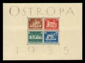 GERMANY 1935 OSTROPA  Königsberg Int. Exhib. BLOCK  Sc# B68 (Mi BL3) mint MNH VF - Picture 1 of 2