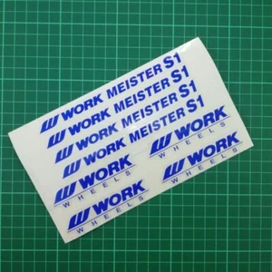 8x WORK WHEELS MEISTER S1 Wheel RIM Decals Sticker Vinyl MANY Colours Available - Picture 1 of 14