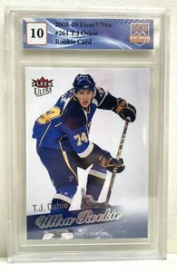 Tarjeta de novato Fleer Ultra #261 T.J. Oshie Ultra 2008-09 GCG 10 - Imagen 1 de 2