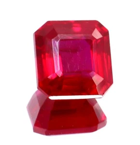 6.55 Ct Natural Certified Blood Red Burma Ruby Square Cut Loose Gemstone - Bild 1 von 5