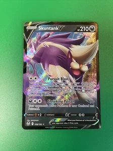 Skuntank V 108/195 Silver Tempest Ultra Rare Full Art Holo Pokemon Card - NM - Picture 1 of 3