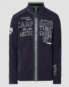 Neu Camp David Strickjacke Gr. L mit Logo-Details in Marineblau LP: 159,95 - Bild 1 von 8