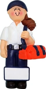 Rettungssanitäter, Sanitäter, Ersthelfer, Ornament (brünette weiblich) *PERSONALISIERT KOSTENLOS* - Bild 1 von 1