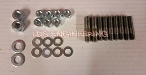 For Mitsubishi 2.0 16v Evolution 1 2 3 4 5 6 7 4G63 Exhaust stud + Nut kit / set - Picture 1 of 1