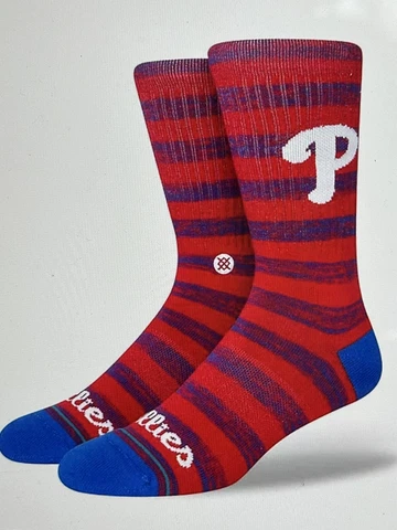 Philadelphia Phillies MLB Stance Twist Crew Socks Men's Large 9-13 / NWT Cover
