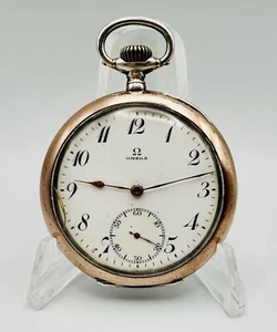 Antiguo reloj de bolsillo Omega con caja de plata - 1916-1923 - Imagen 1 de 14