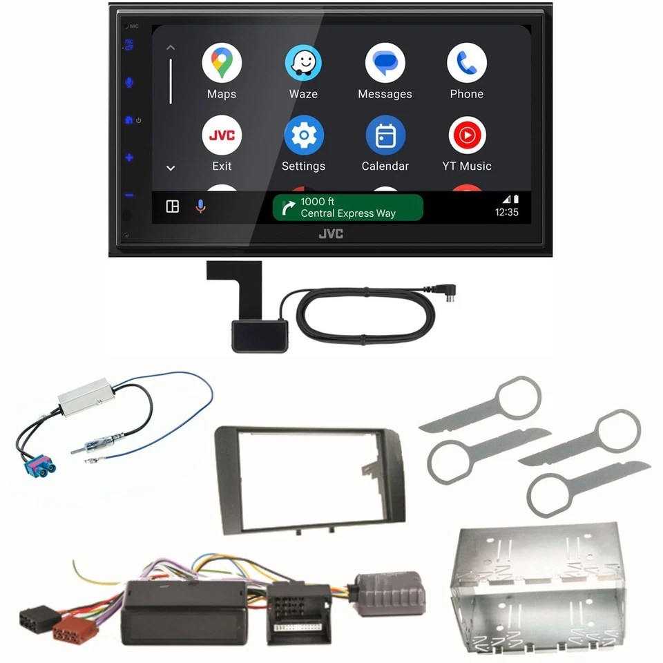 JVC KW-M695DBW Android Auto CarPlay Digitalradio Einbauset für Audi A3 8P 8PA - Bild 1 von 1