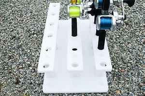 18 FISH POLE DOCK ORGANIZER ROD STORAGE RACK HOLDER STAND DEV FISHING - Picture 1 of 4