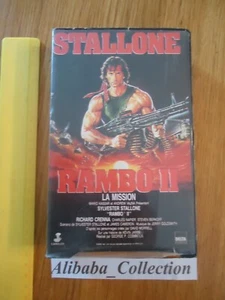 CASSETTE VIDEO VIDéO VHS ancienne RAMBO II 2 SYLVESTER STALLONE CINEMA - Picture 1 of 4