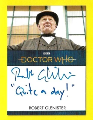 2022 Doctor Who Series 11 & 12 Autograph Robert Glenister Inscription - Image 1 of 3