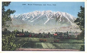 Mount Timpanogos Wahsatch Range in der Nähe von Provo Utah Postkarte - Bild 1 von 2