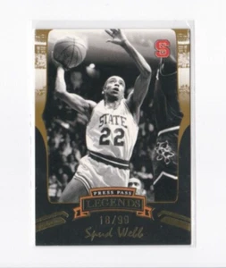 SPUD WEBB 2006-07 PRESS PASS LEGENDS GOLD PARALLEL CARD-SERIAL #'D/99-SHIPS FREE - Picture 1 of 23