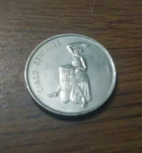 1989 Dominican Republic Cinco Centavos - Picture 1 of 2