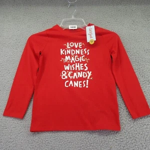 Cat & Jack Girls T-Shirt Love Kindness Wishes 6/6X Red - Picture 1 of 5