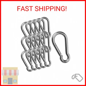 Carabiner 3 Inch Spring Snap Hook, 16pcs M8 5/16 Inch Spring Snap Hook Quick Lin - Picture 1 of 2