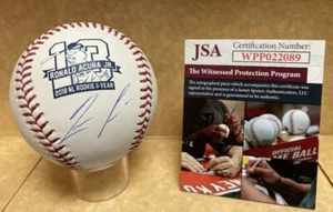 RONALD ACUNA BRAVES SIGNED AUTO 2018 NL ROY LOGO BASEBALL JSA WPP022089 - Picture 1 of 2