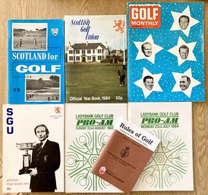 7 Vintage Golf Programmes, Booklets, Magazines 60s 70s 80s Memorabilia - Picture 1 of 1