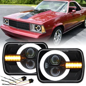 Par de faros LED clásicos DOT 7x6 5x7 para camioneta LUV Chevy El Camino 1978-1981 - Imagen 1 de 20