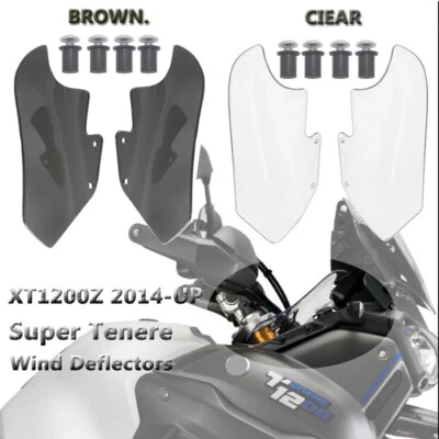 For Yamaha XT1200Z Windshield Side Wind Deflectors Super Tenere 2014-2021 2020 - Image 1 of 4