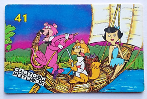 1996 MINI CARD Maxi Jack's Snacks COLOMBIA #41B Snagglepuss-Fiber-Betty Rubble