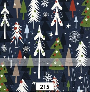 (215) DOS servilletas artesanales artísticas decoupage de papel para almuerzo - árboles de Navidad pinos - Imagen 1 de 3