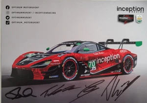 2024 Inception Racing #70 McLaren 720S GT3 EVO Heldenkarte signiert - kostenloser Versand - Bild 1 von 2