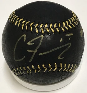 Clint Frazier signed black MLB Baseball Yankees Rookie auto INS #5 pick JSA COA - Picture 1 of 7