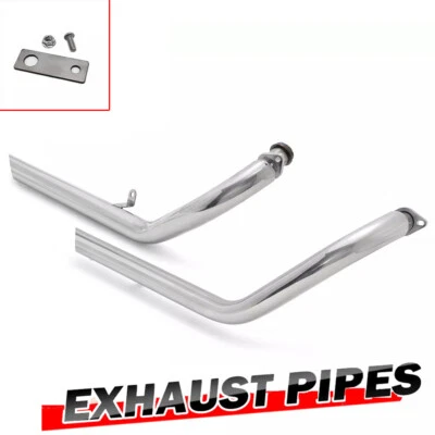 Exhaust Pipe Long Shorts Staggered For Kawasaki Vulcan 800 400 EN800 VN800 VN400 - Изображение 1 из 4