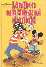 Långben och Musse På Skattjakt 1990 Swedish Disney Children's Book Svenska